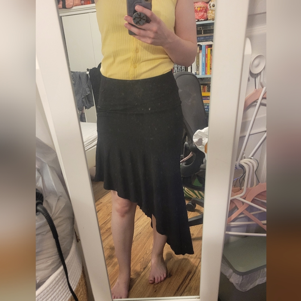 Y2k Black Asymmetrical Skirt